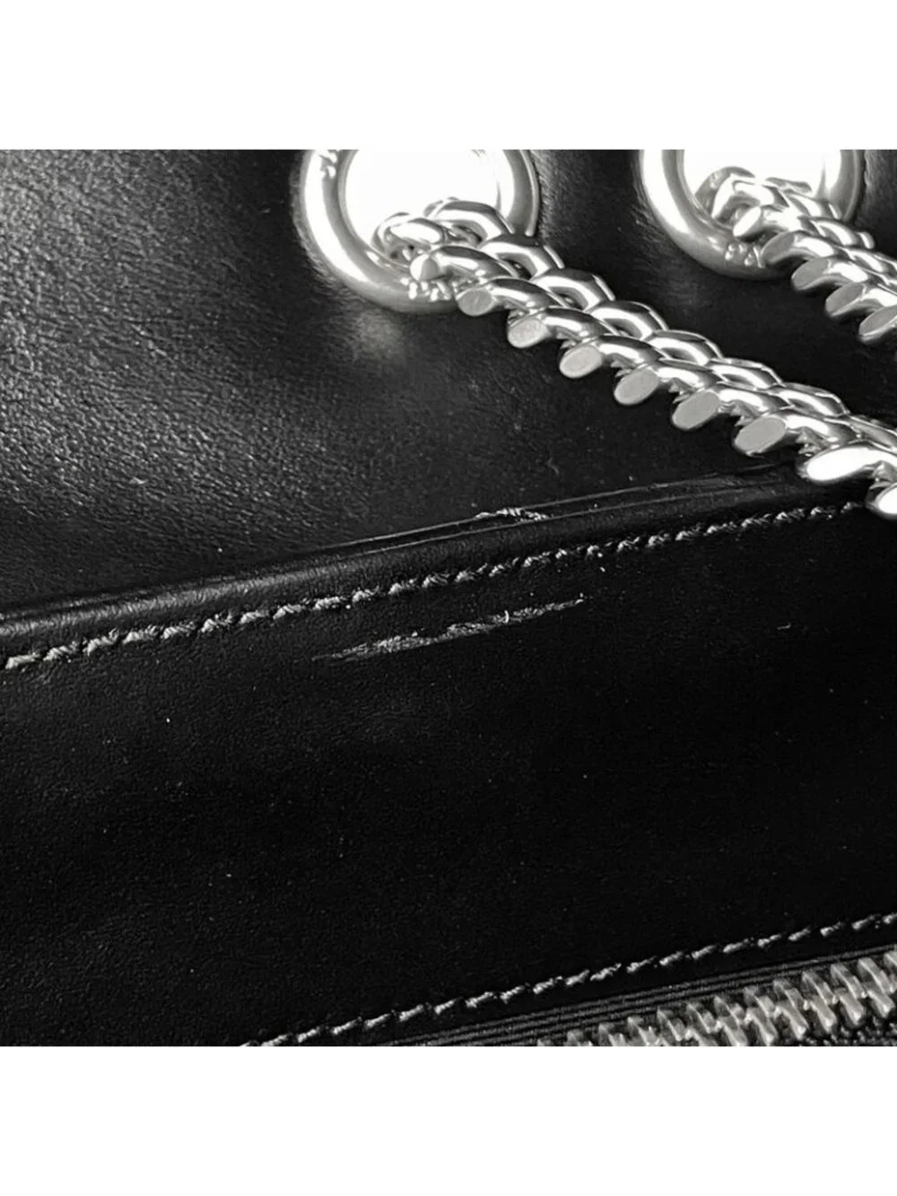 Saint Laurent Paris Lou Shoulder Bag Leather Black - Picture 10 of 12